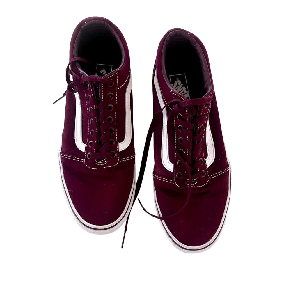 VANS Ward Low Top Sneakers Red Burgundy Maroon Skater Streetwear 10.5 - Picture 3 of 9